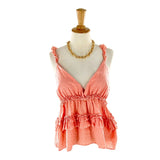 Blusa con vuelos en tiras