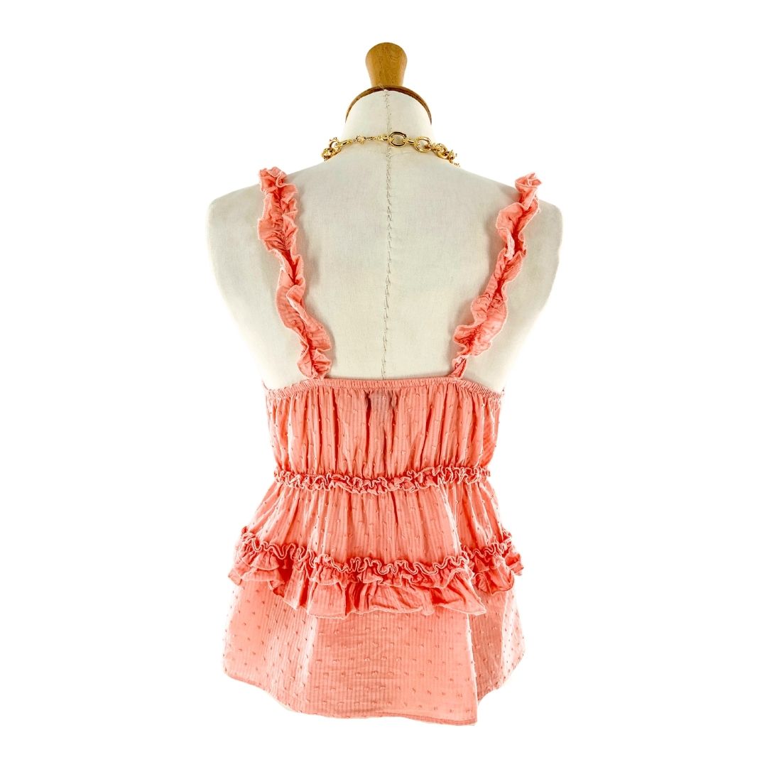 Blusa con vuelos en tiras