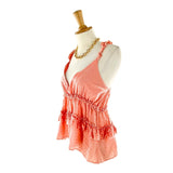 Blusa con vuelos en tiras