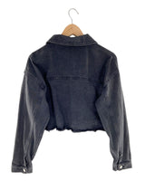 Chaqueta crop deshilada