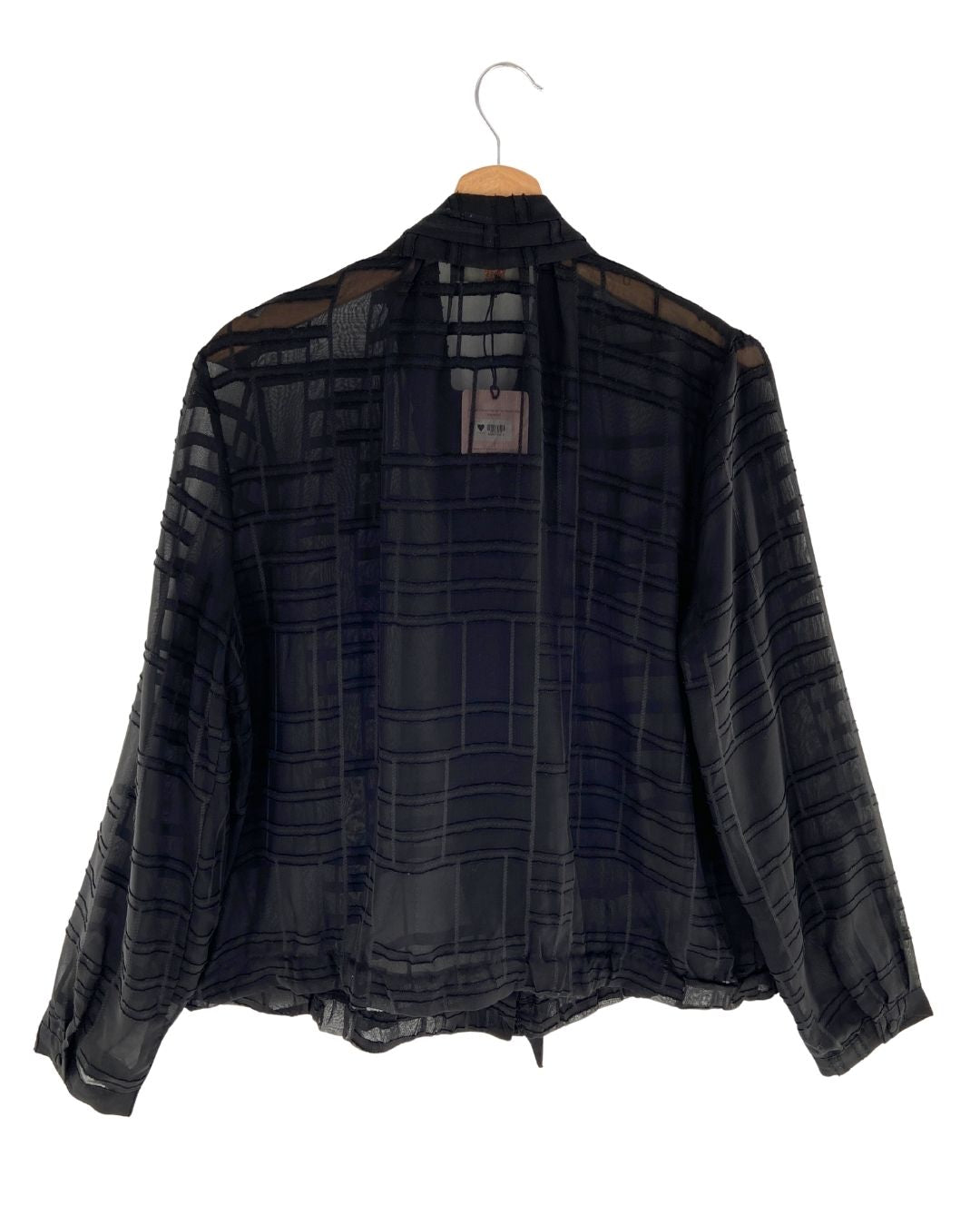 Blusa traslúcida a cuadros