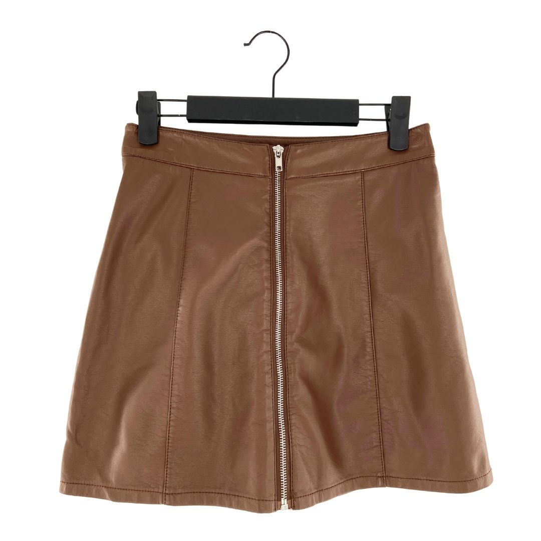 Falda mini efecto piel