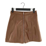 Falda mini efecto piel