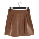 Falda mini efecto piel