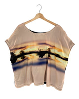 Blusa sleeveless print paisaje