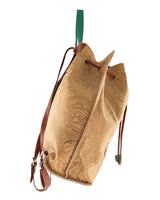 Morral en cuero estampado