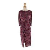 Vestido midi manga 3/4 print