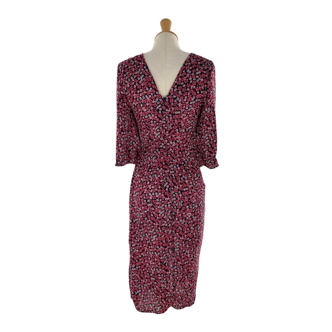 Vestido midi manga 3/4 print