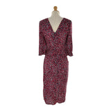 Vestido midi manga 3/4 print