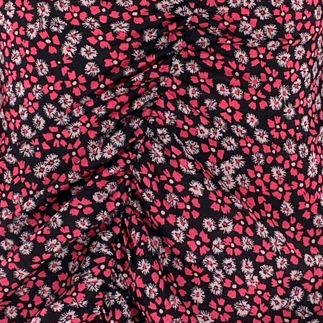 Vestido midi manga 3/4 print