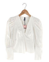 Blusa manga larga escote en V