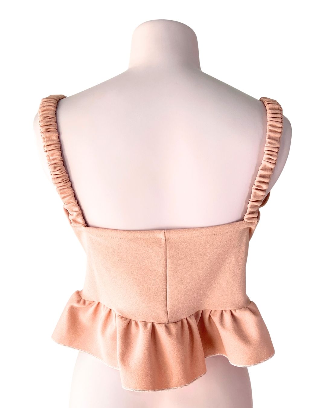 Crop top de tiras drapeadas