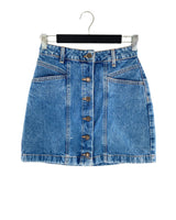 Falda mini en denim rígida