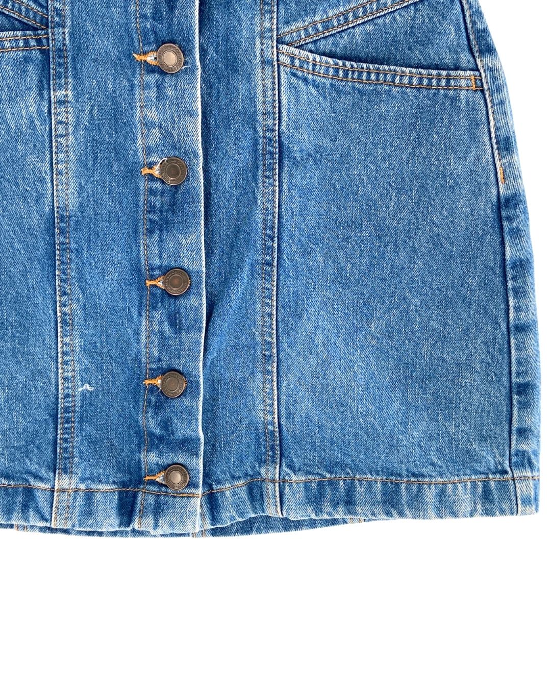 Falda mini en denim rígida