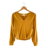 Blusa manga larga cuello V