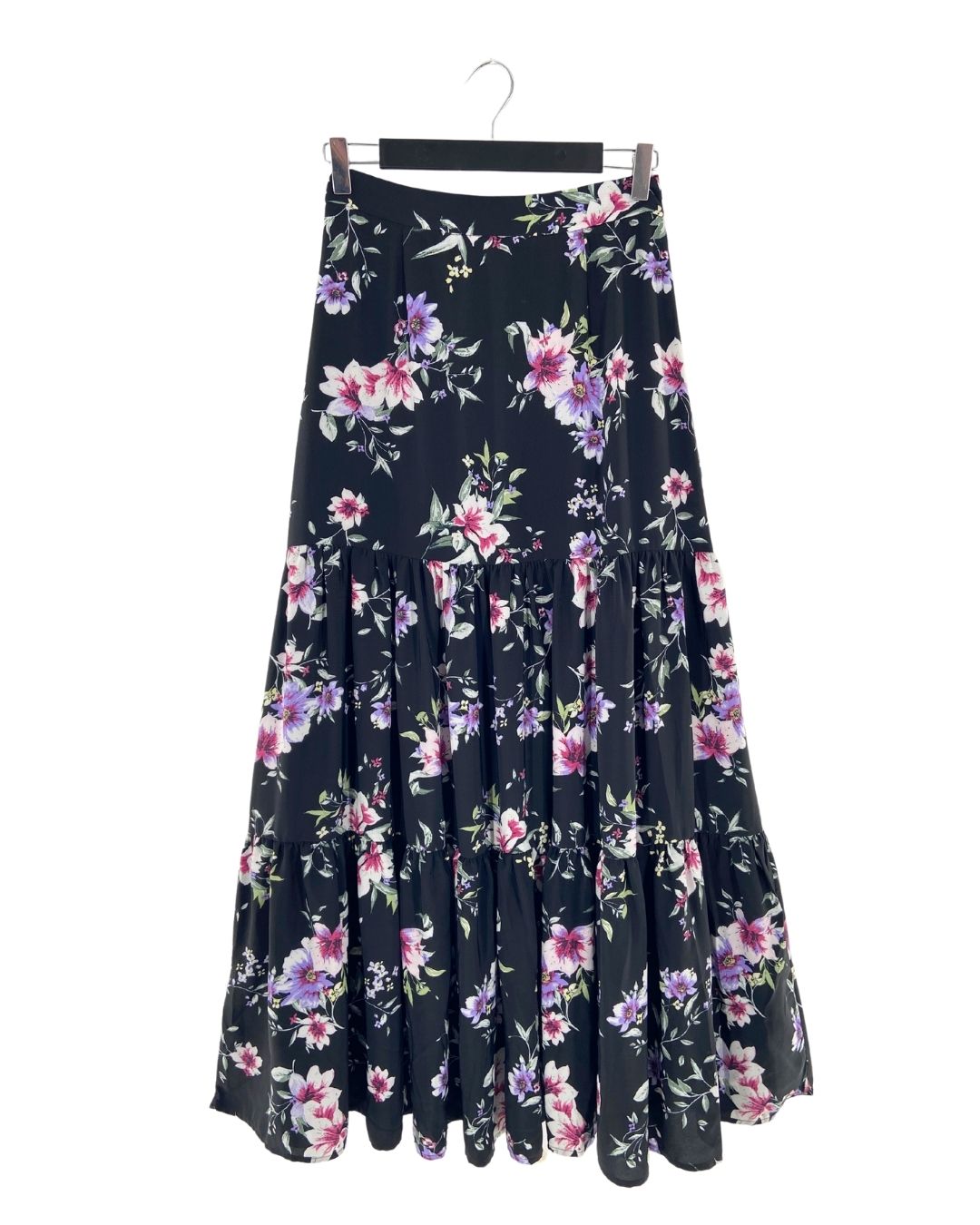 Maxi falda amplia print flores