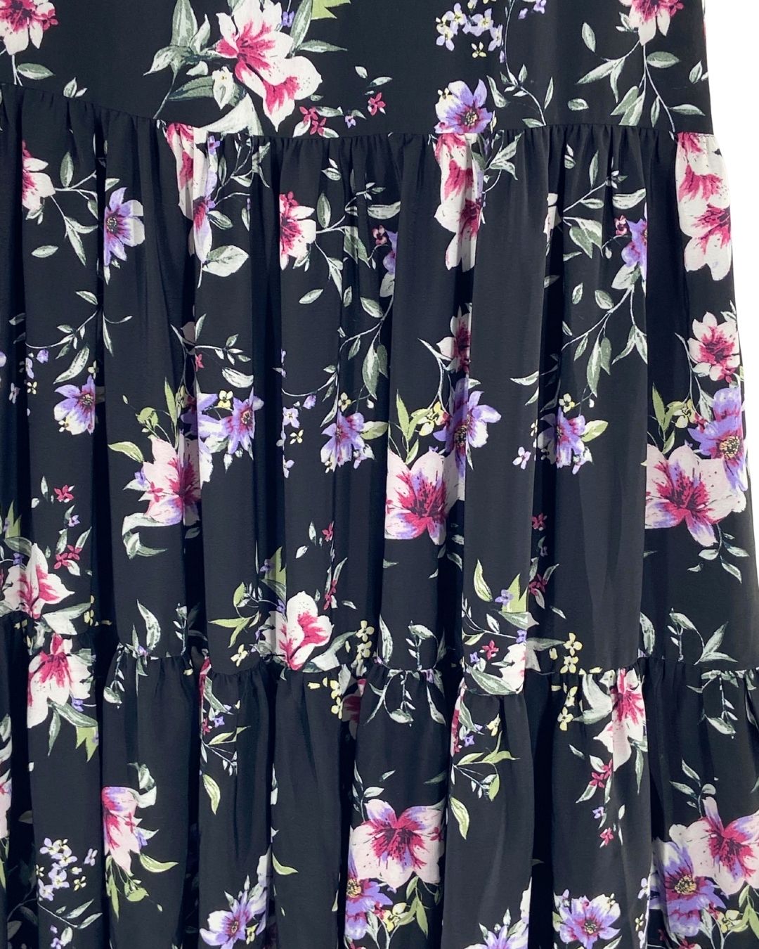 Maxi falda amplia print flores