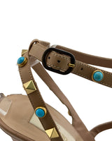 Stilettos Rockstud de cuero