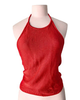 Blusa crop tejida anudada