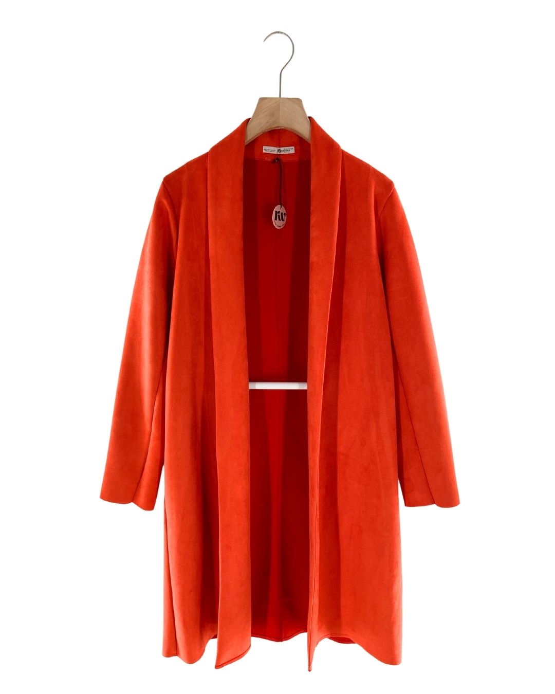 Chaqueta midi abierta