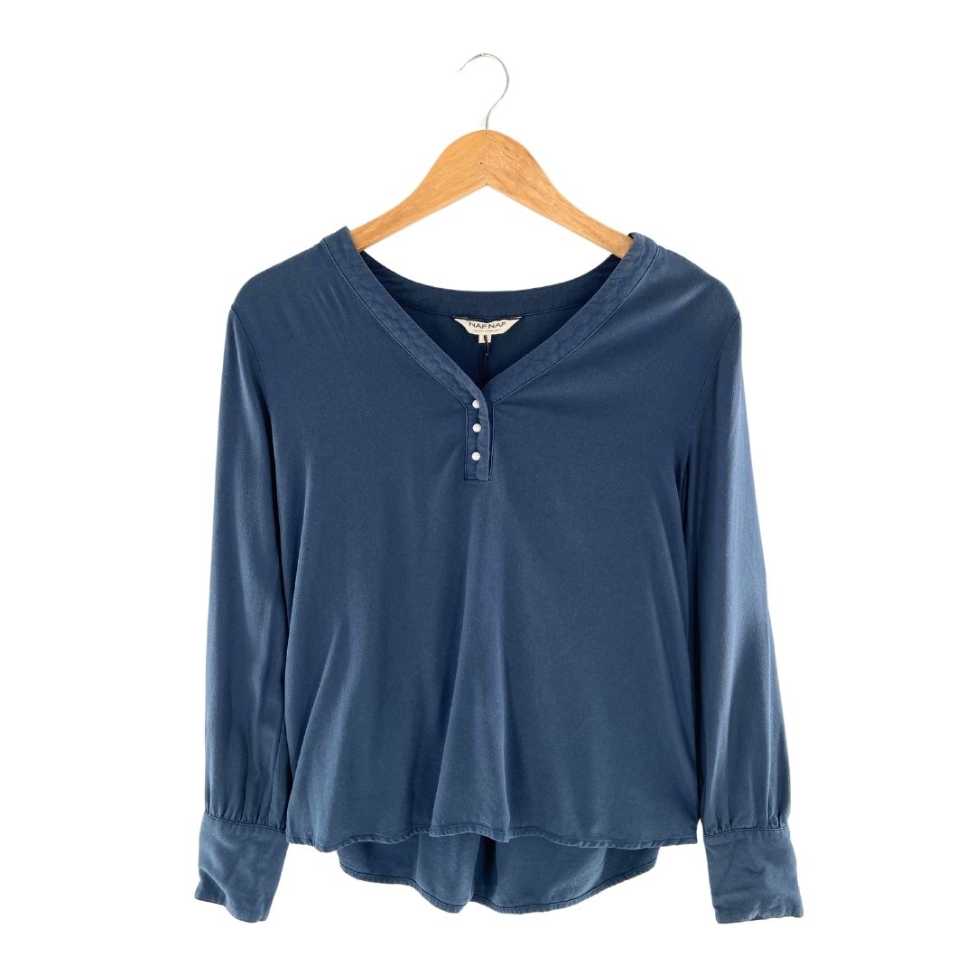 Blusa manga larga con textura