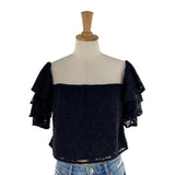Top shoulderless en blonda