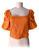 Blusa manga globo encauchado