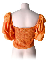 Blusa manga globo encauchado