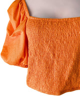 Blusa manga globo encauchado