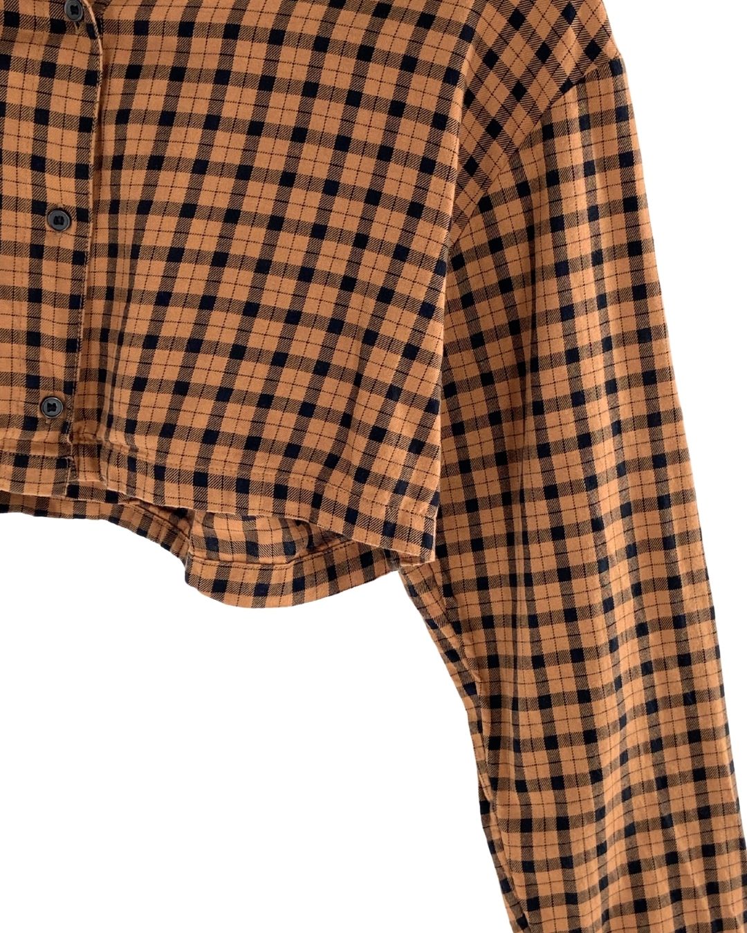 Camisa a cuadros crop