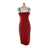 Vestido midi tiras ajustables