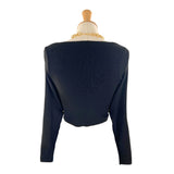 Blusa crop manga larga