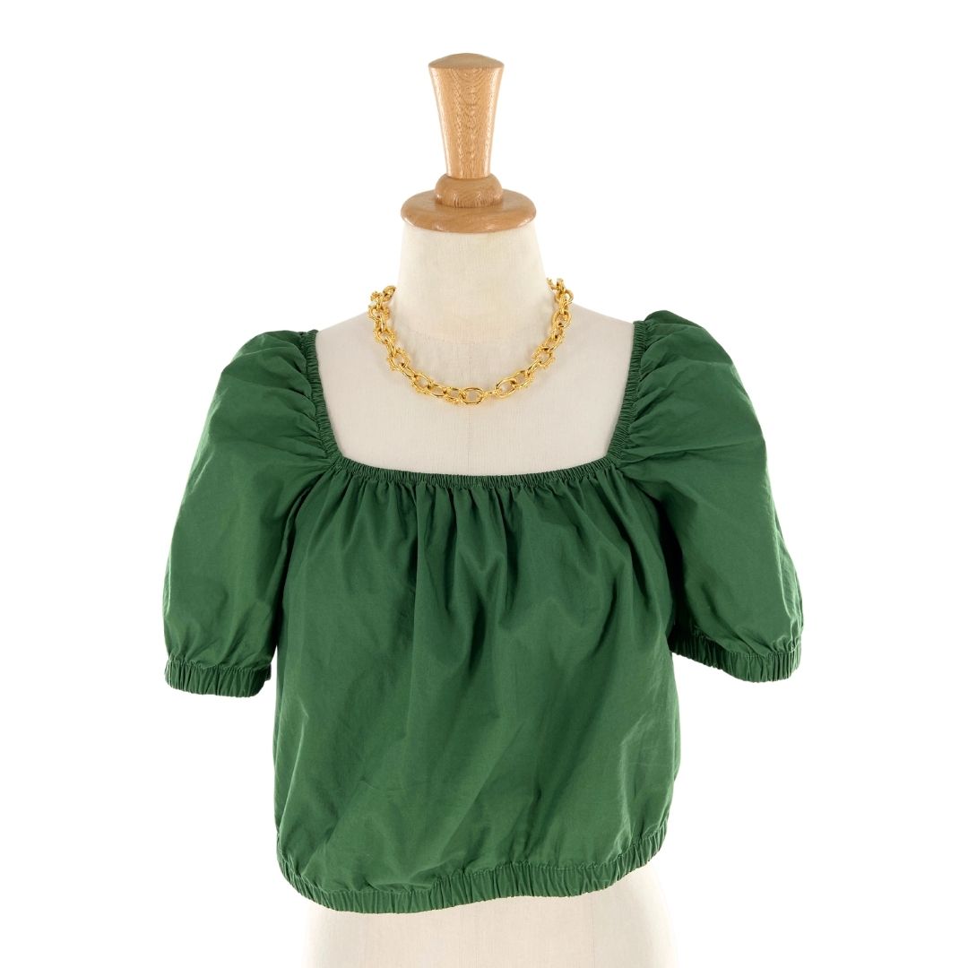 Blusa crop manga corta