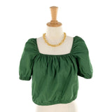Blusa crop manga corta
