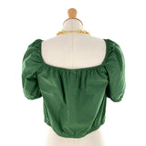 Blusa crop manga corta