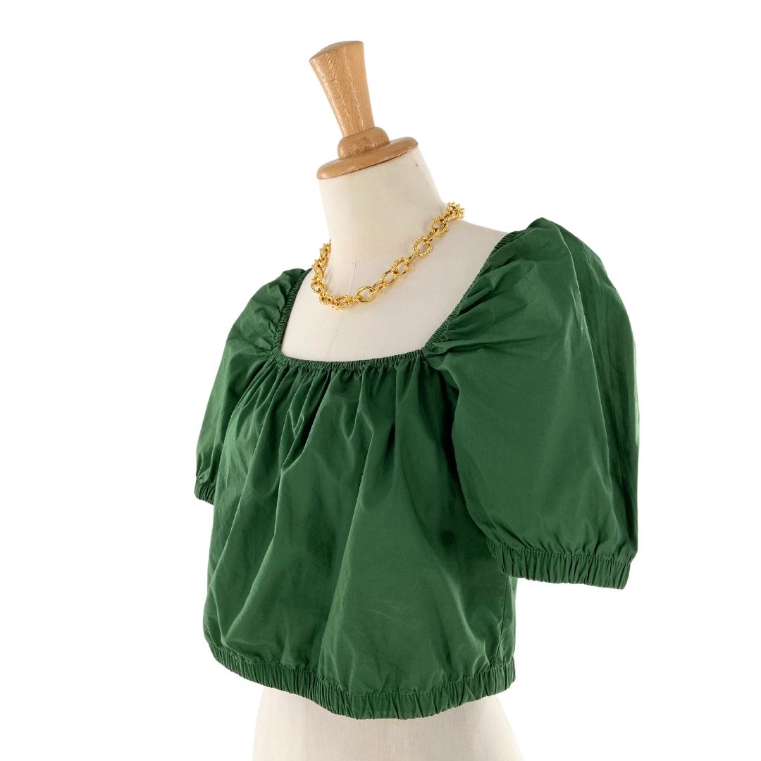 Blusa crop manga corta