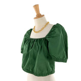 Blusa crop manga corta