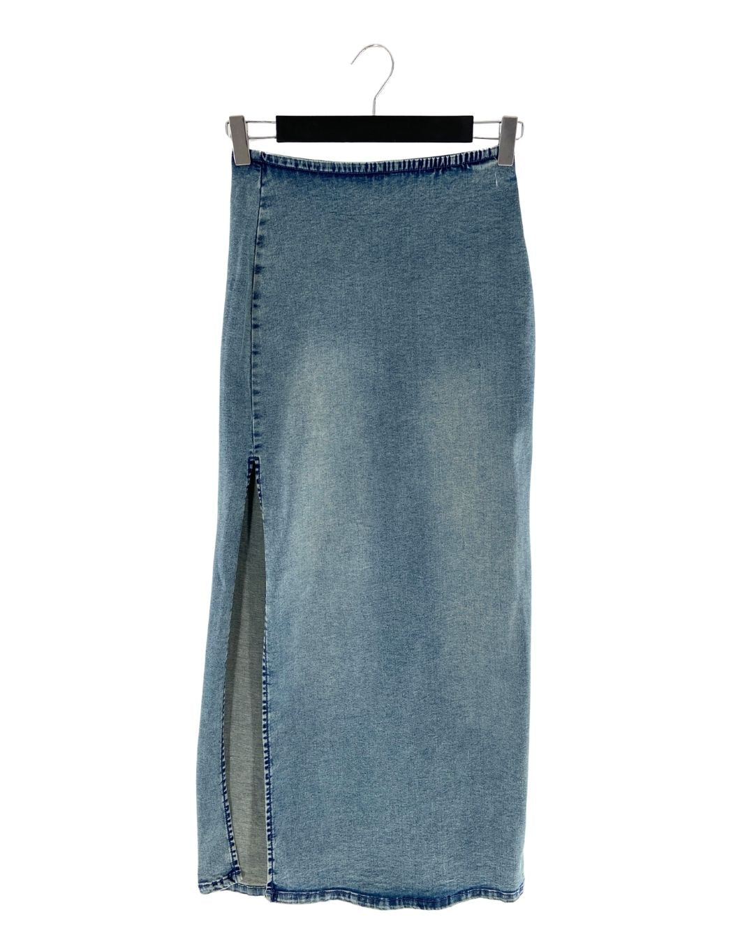 Maxi falda lápiz en denim