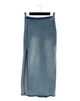 Maxi falda lápiz en denim