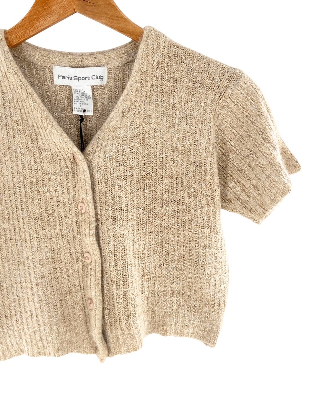 Saco crop manga corta