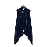 Capa sleeveless tejido