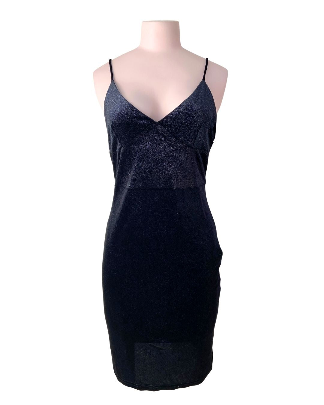 Vestido mini de tiras en velvet