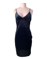 Vestido mini de tiras en velvet