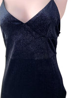 Vestido mini de tiras en velvet