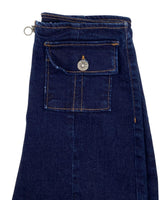 Jean wide leg en denim stretch