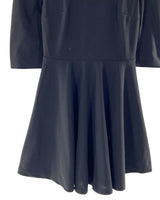 Vestido midi falda amplia