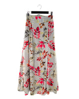 Maxi falda satinada print