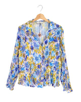 Camisa plisada print abstracto