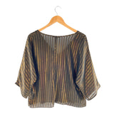 Blusa metalizada manga 3/4