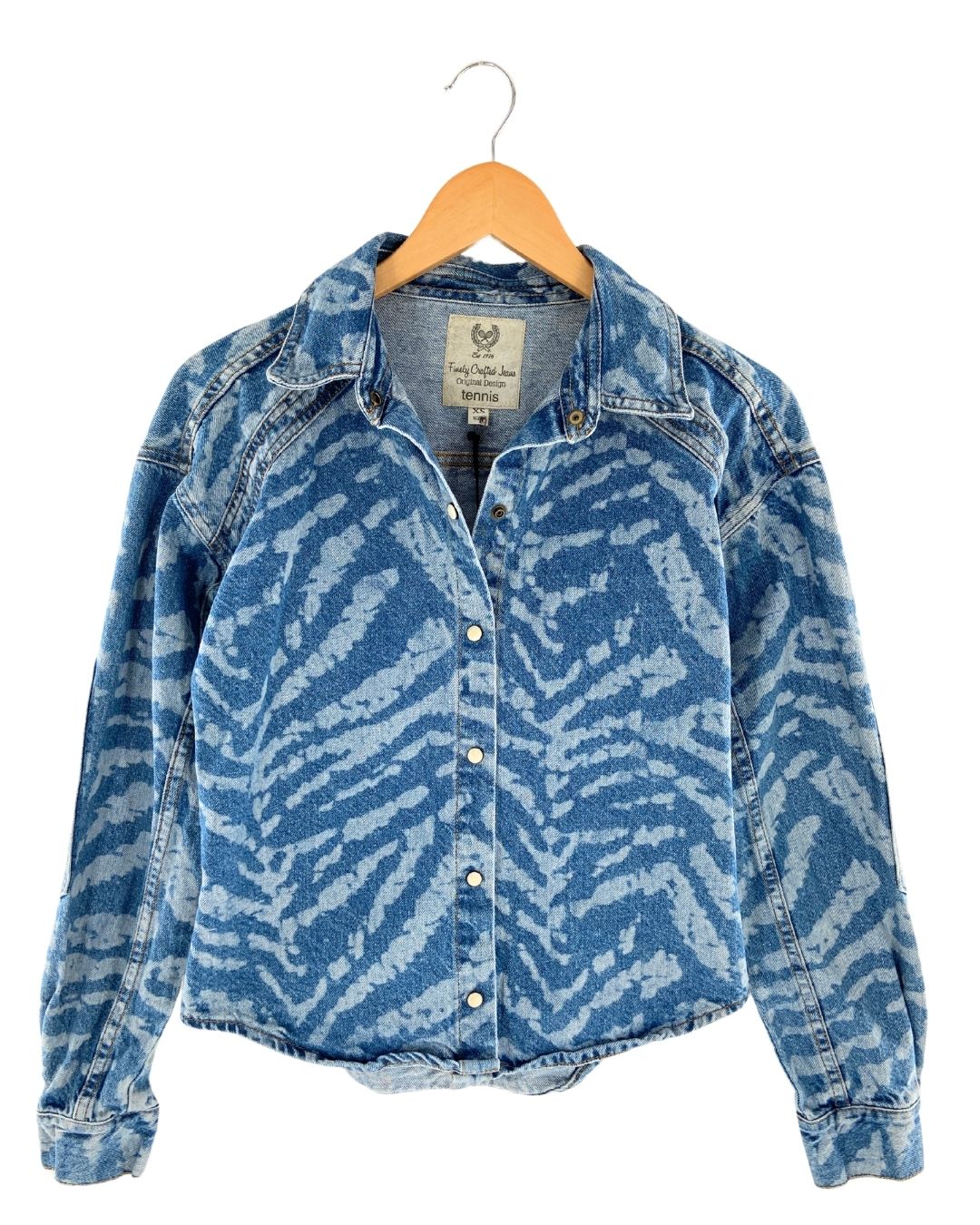 Chaqueta en denim cebra